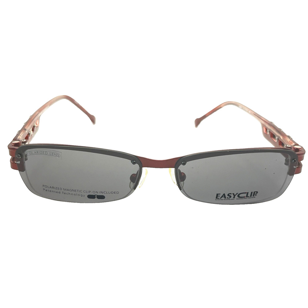 EASYCLIP P6087 DARK PINK OPTICAL EYEGLASSES FRAMES 51-18-135 W SUNGLASSES